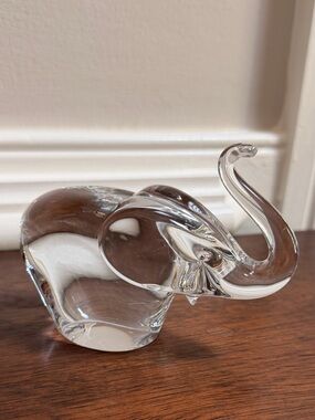 Holmegaard Crystal Glass Elephant